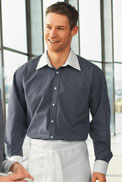 Men's Shirt,White Collar and Cuff